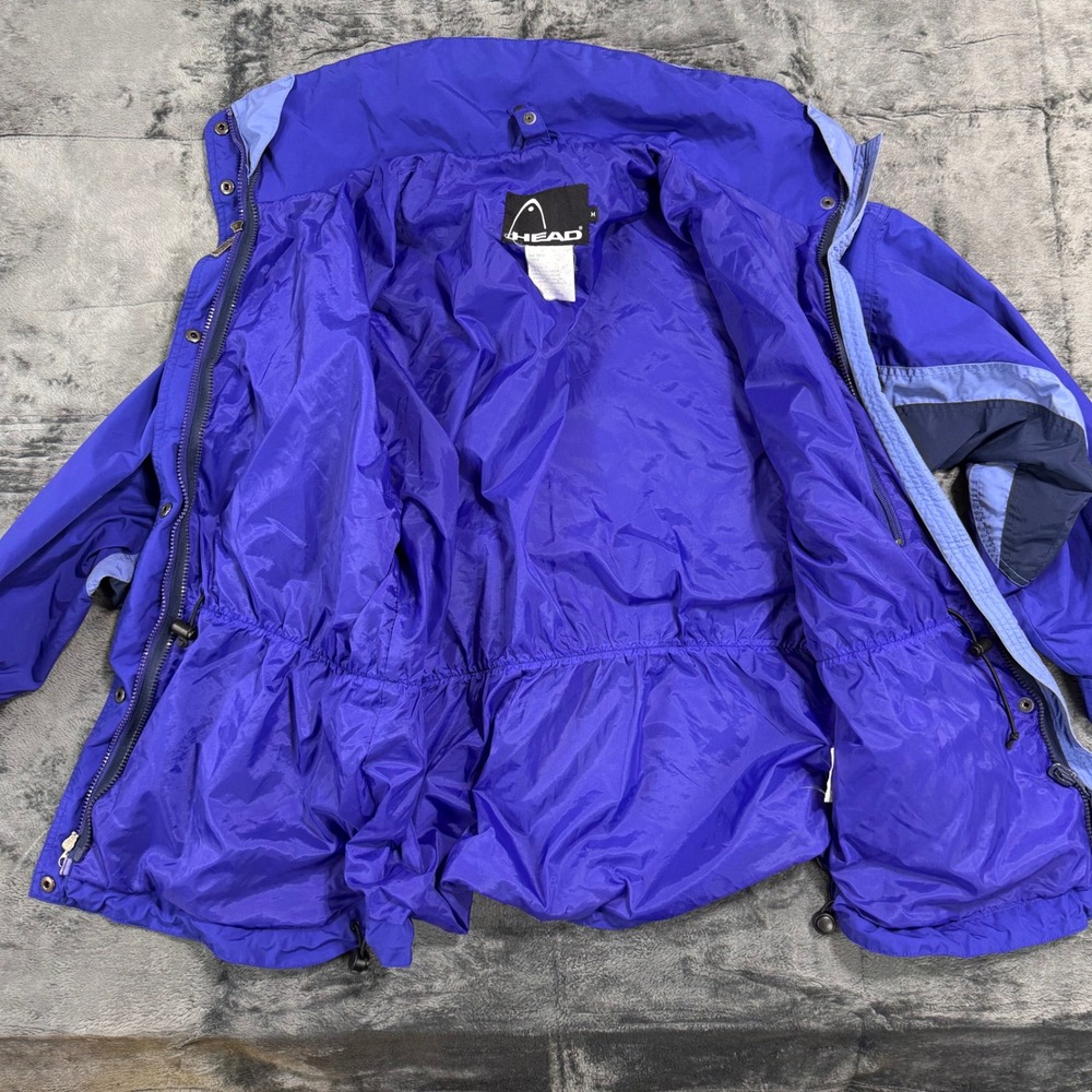 Head Vintage Womens Ski Jacket Purple Colorblock Hooded Nylon‎ HI215 Size Medium